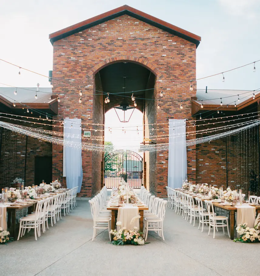 The Hare Wine Co. set up for a wedding in Niagara, Ontario.